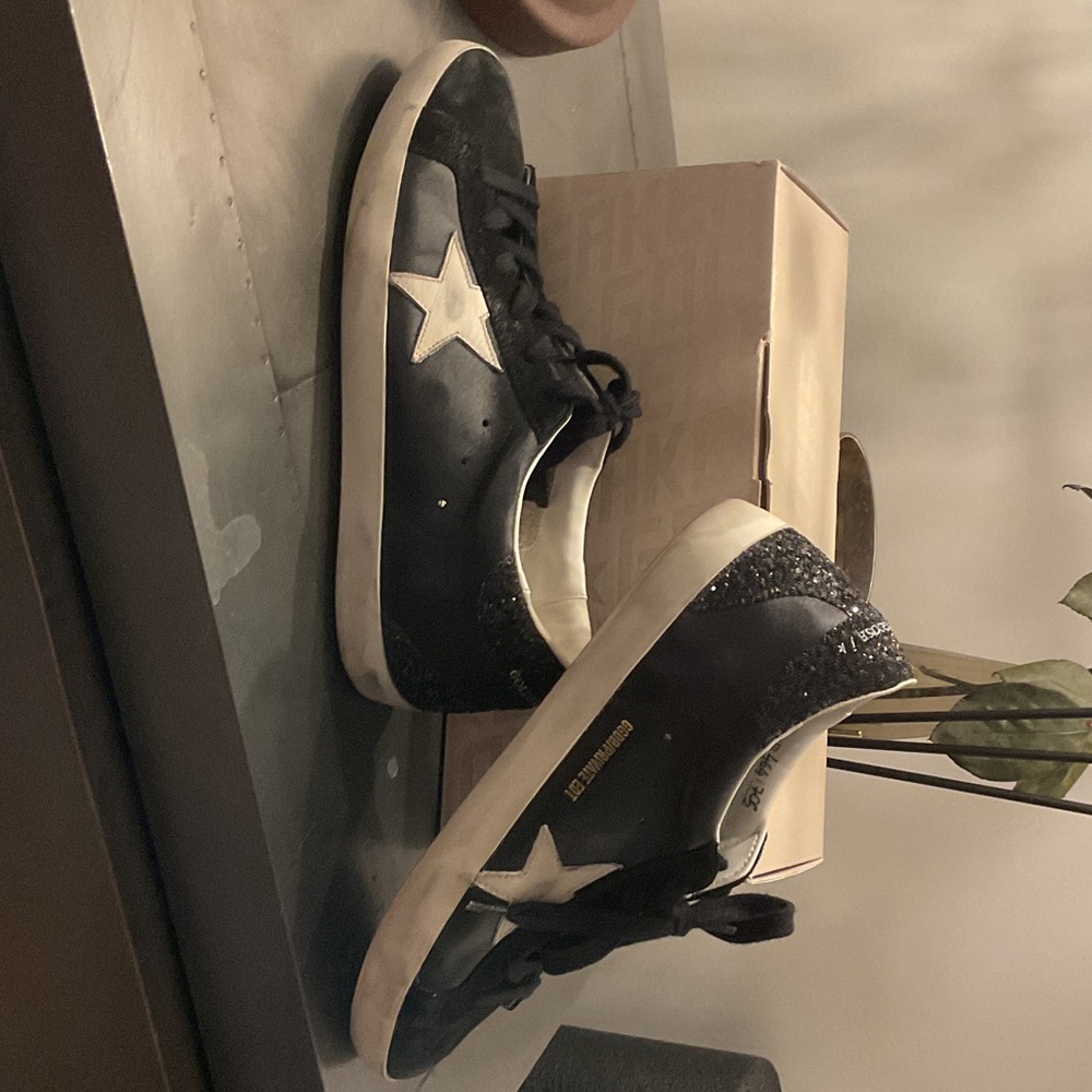 Golden Goose Glitter Black Sneakers